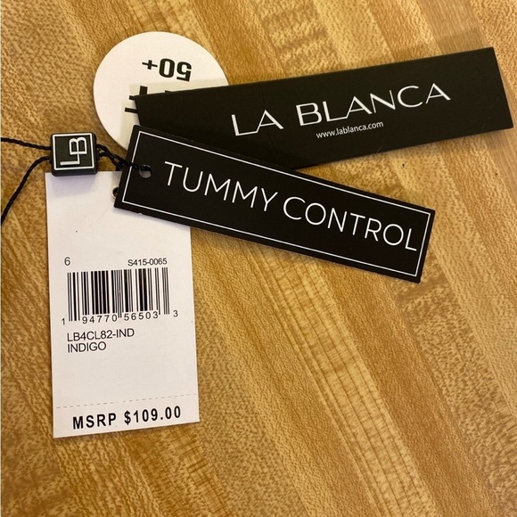 La Blanca Women's Bandeau Tankini Swimsuit Top NWT size 6 - Picture 7 of 10